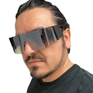 Men‎ Sunglasses Shield Gradient Lens Sporty Beach Outdoor Work UV400 Protection